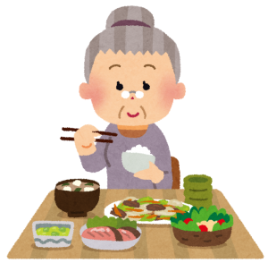 おばあさん食事
