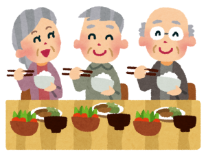 老人食事