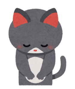 お辞儀猫