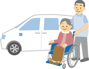 介護車と車椅子